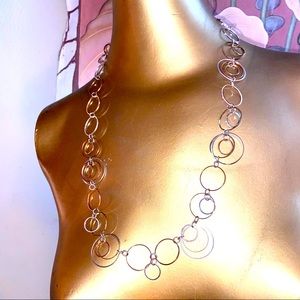 Two Tone Circles Necklace